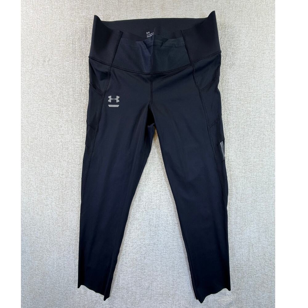 Under Armour Womens Large Black NWT HeatGear Capri Compression Leggings Athletic